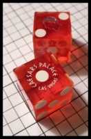 Dice : Dice - Casino Dice - Caesars Palace Red Clear with White Logo and Caesars Head - SK Collection buy Nov 2010